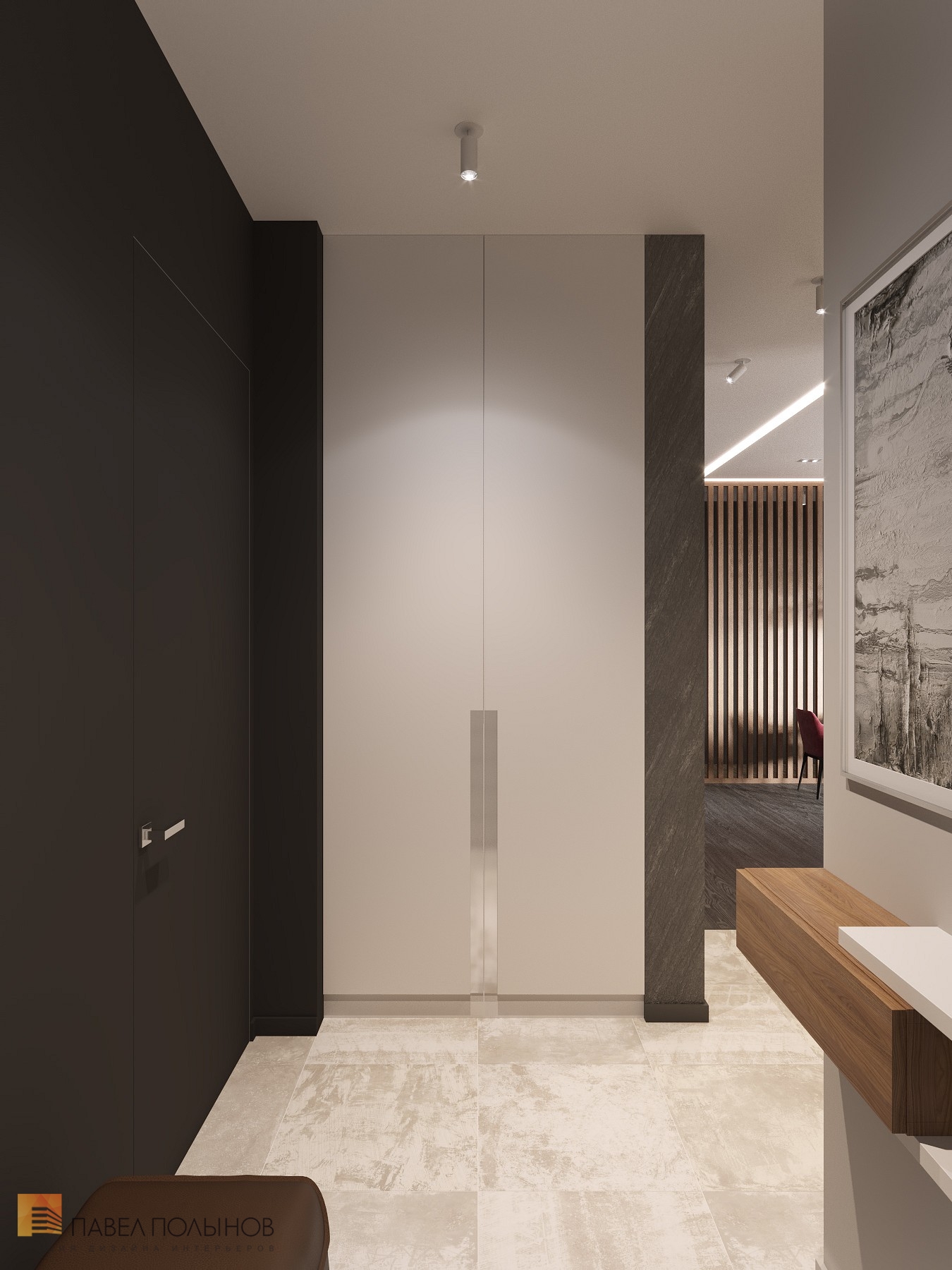 Фото дизайн холла из проекта «Интерьер квартиры в ЖК Duderhof Club, современный стиль, 136 кв.м.»