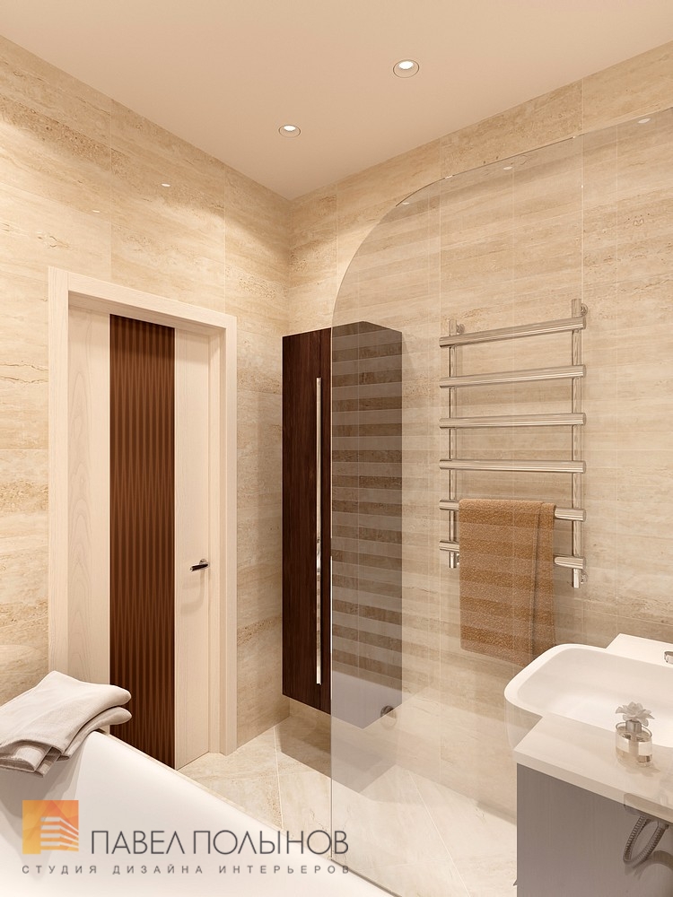 Фото интерьер ванной комнаты из проекта «Дизайн проект 1-комнатной квартиры 70 кв.м. в ЖК «Риверсайд», современный стиль»