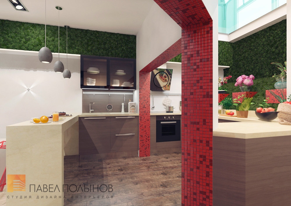 Фото дизайн интерьера зоны кухни из проекта «г. Москва, Таунхаус в поселке «Ангелово», 143 кв.м»