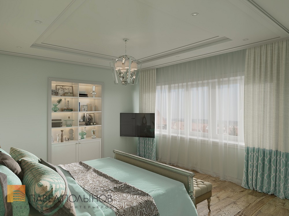 Фото интерьер гостевой спальни из проекта «Интерьер загородного дома в стиле американской неоклассики, п. Токсово, 215 кв.м.»
