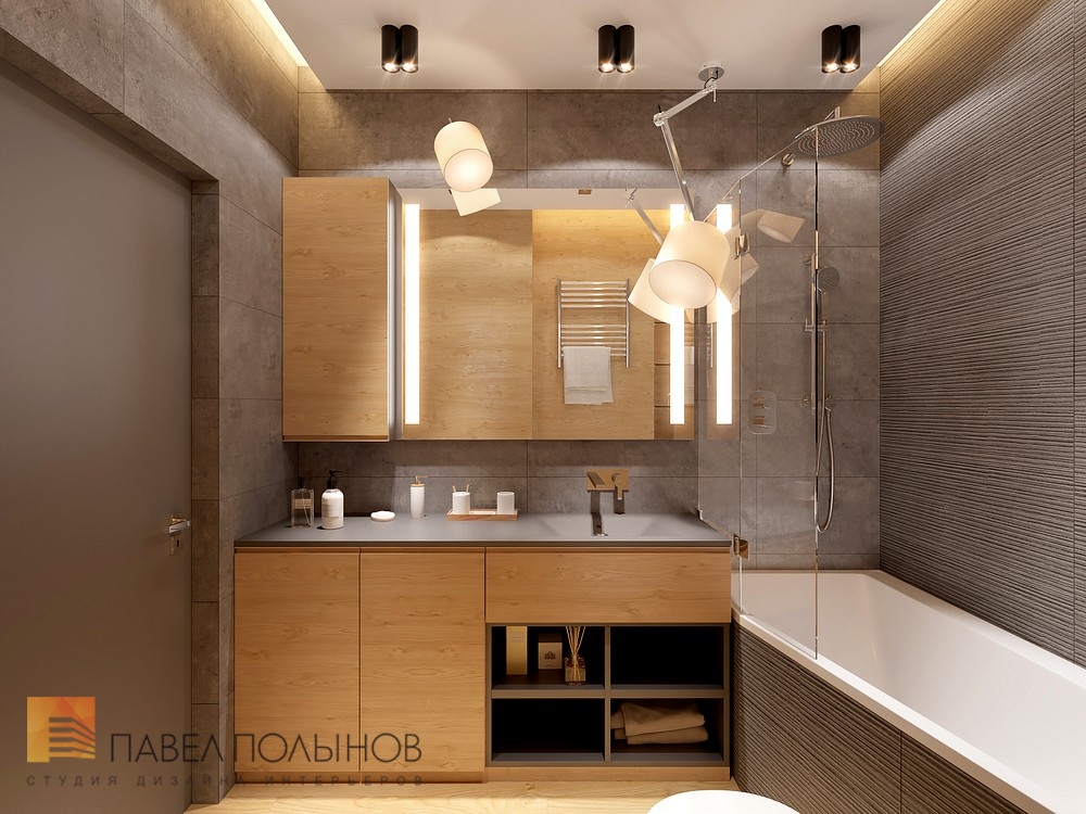 Фото интерьер ванной комнаты из проекта «Квартира в современном стиле»