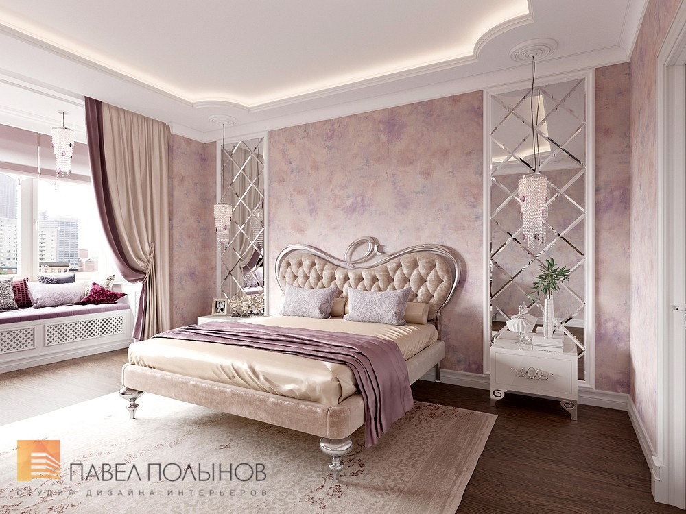 Фото спальня из проекта «Дизайн 4-комнатной квартиры 162 кв.м. в ЖК «Платинум», стиль неоклассика»