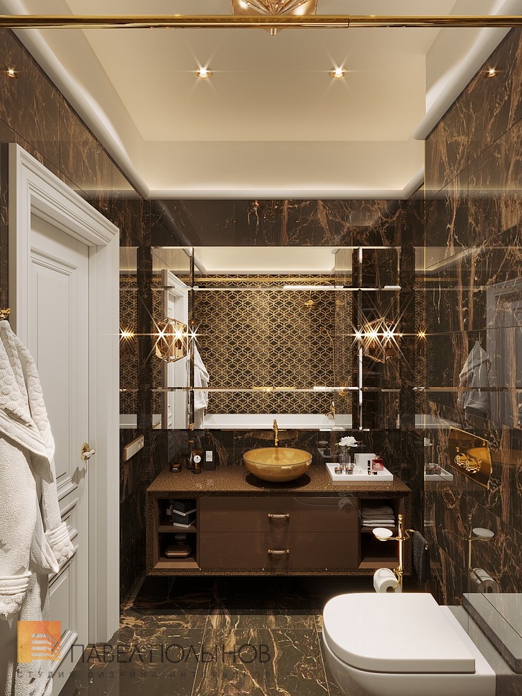 Фото ванная комната из проекта «Дизайн трехкомнатной квартиры в классическом стиле, ЖК Аристократ, 78 кв.м.»