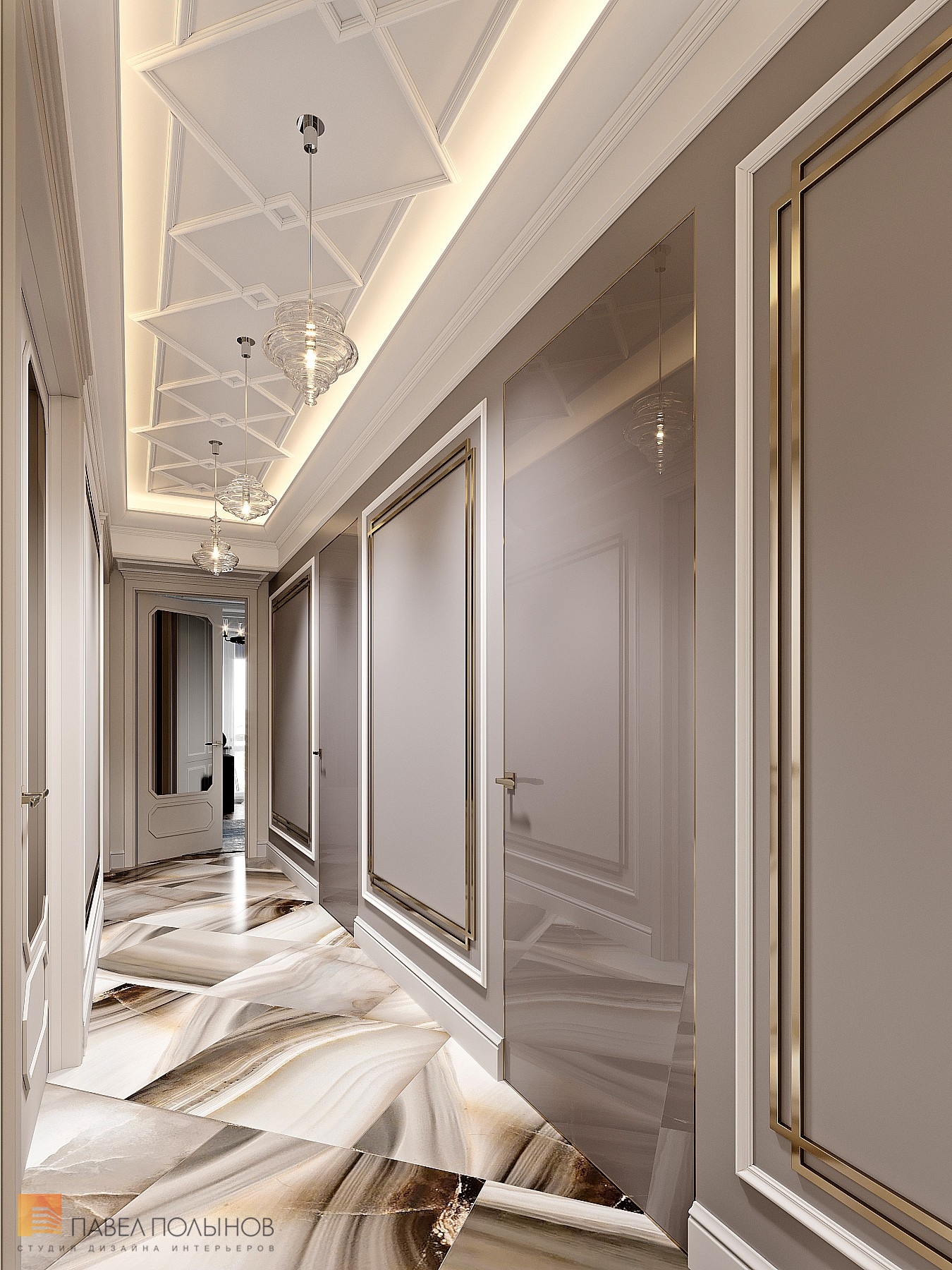 Фото холл из проекта «Интерьер квартиры в современной классике, 122 кв.м.»