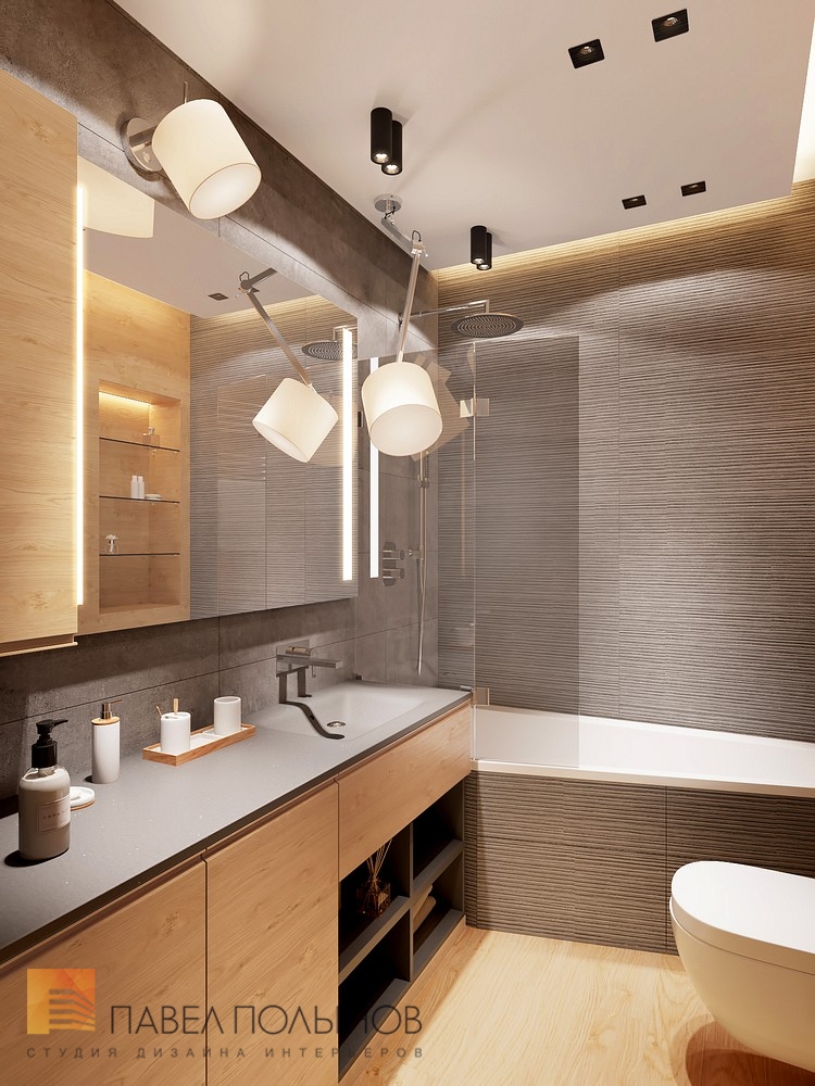 Фото ванная комната из проекта «Квартира в современном стиле»