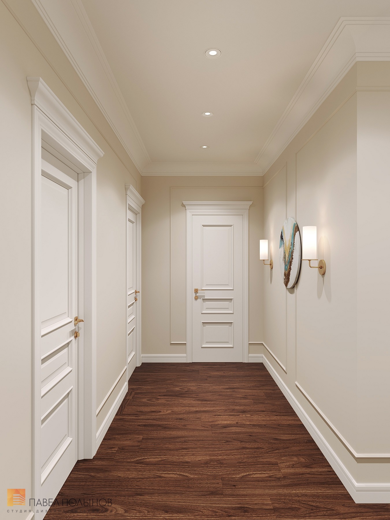Фото дизайн коридора из проекта «Интерьер квартиры 200 кв.м. в стиле Ар-деко, ЖК «Граф Орлов»»