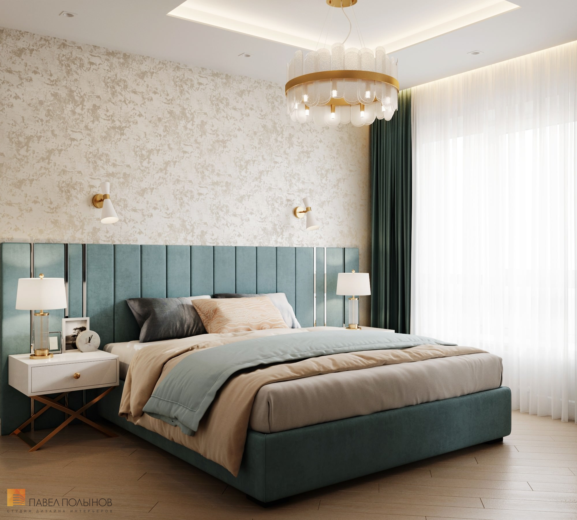 Фото спальня из проекта «Квартира в современном стиле, ЖК «Аннино парк», 54 кв.м.»