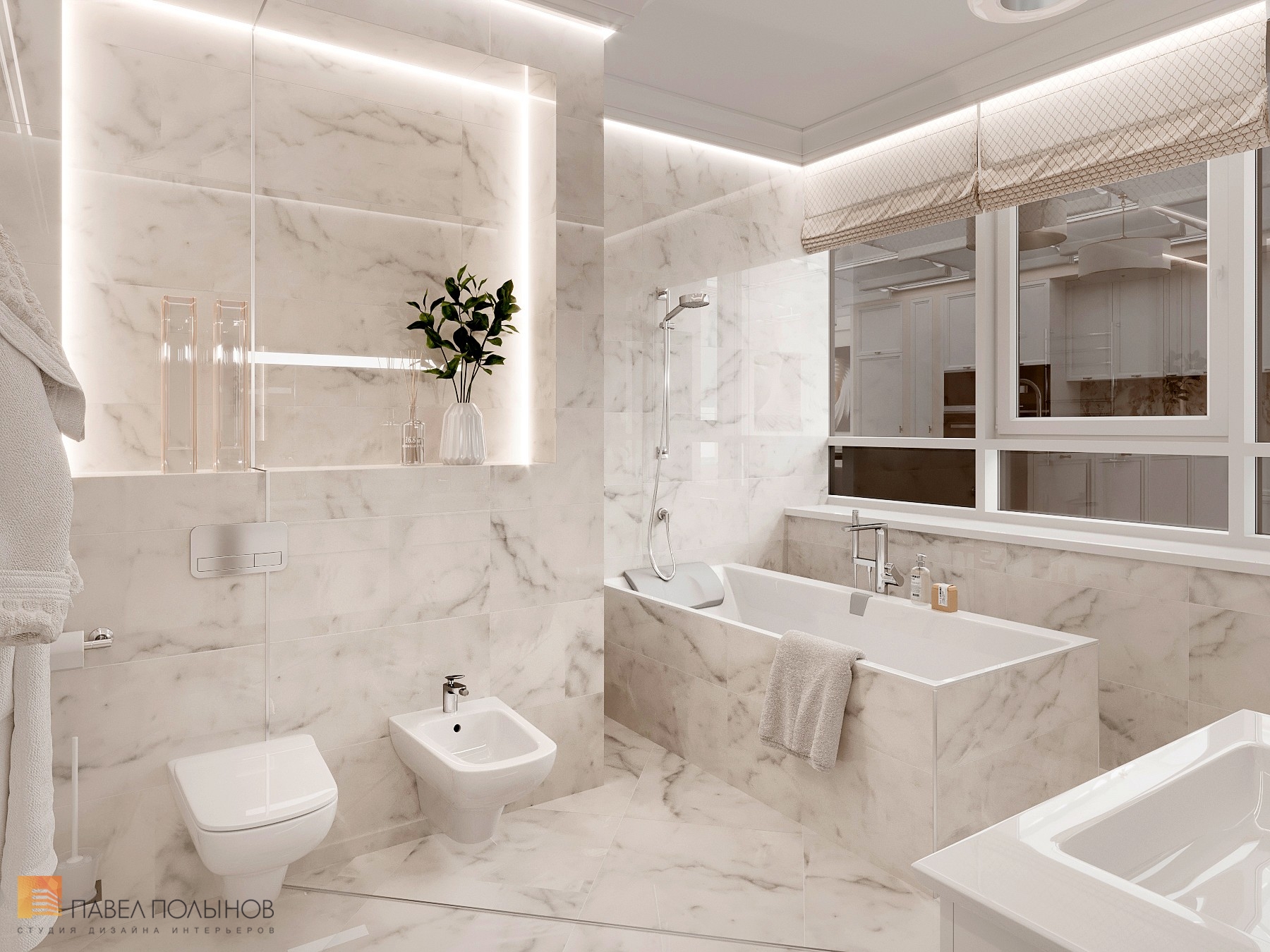 Фото дизайн интерьера ванной комнаты из проекта «Интерьер квартиры 200 кв.м. в стиле Ар-деко, ЖК «Граф Орлов»»