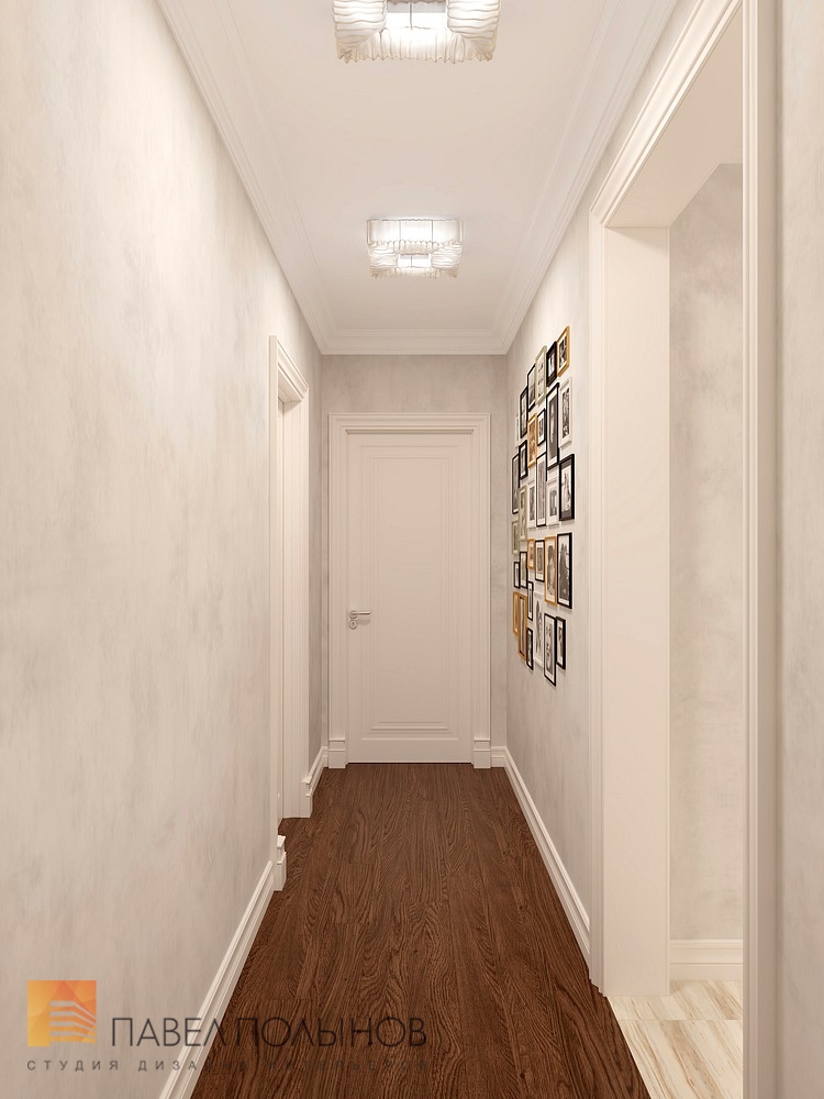 Фото дизайн коридора из проекта «Дизайн 4-комнатной квартиры 162 кв.м. в ЖК «Платинум», стиль неоклассика»