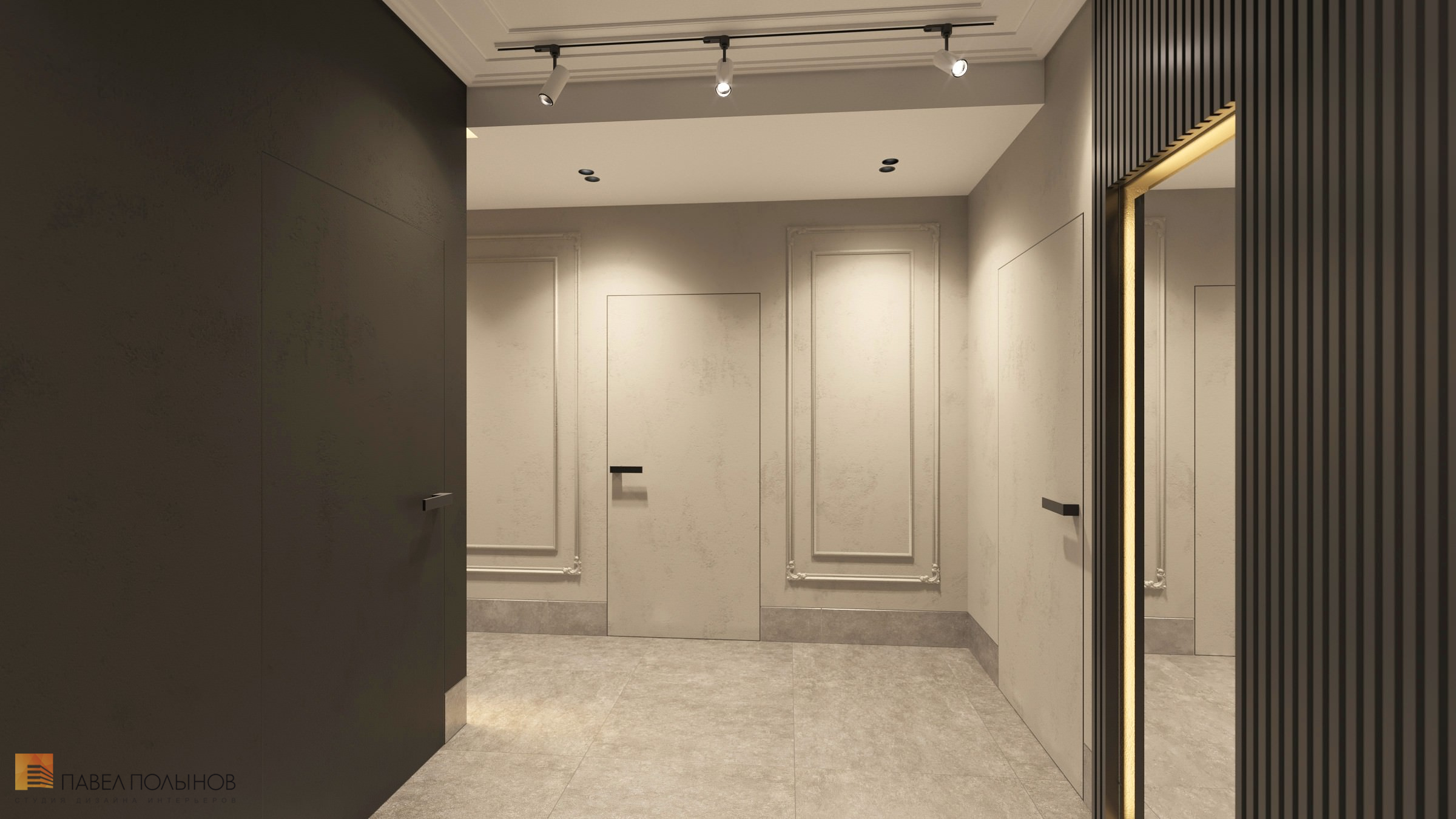 Фото дизайн прихожей из проекта «Квартира в современном стиле с элементами классики, ЖК «Граф Орлов», 142 кв.м.»