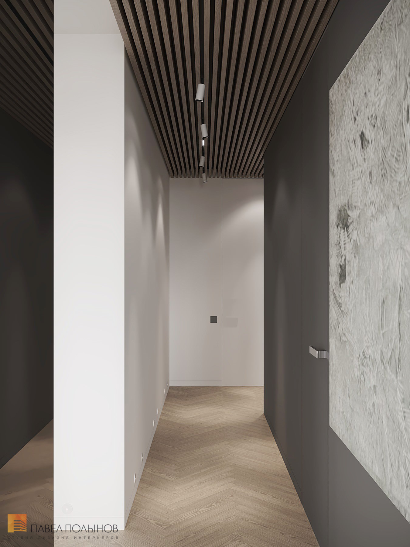 Фото дизайн коридора из проекта «Просторная квартира в современном стиле, ЖК «Duderhof Club», 146 кв.м.»