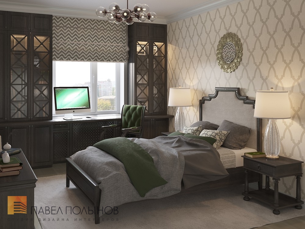 Фото спальня из проекта «Интерьер пятикомнатной квартиры в стиле неоклассики с элементами прованса и шебби-шик, 104 кв.м.»