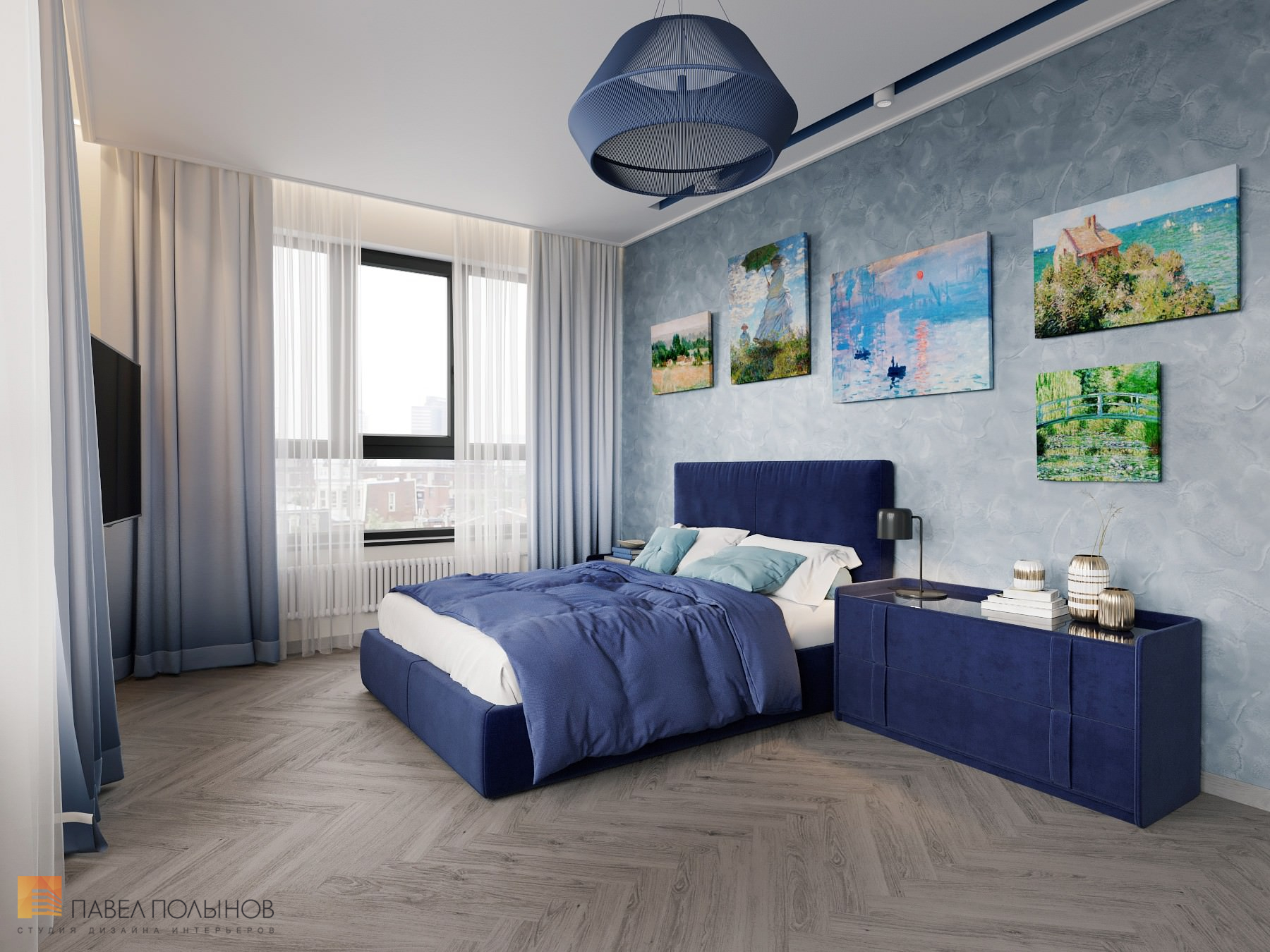 Фото дизайн интерьера спальни из проекта «Интерьер квартиры в скандинавском стиле, ЖК «Silver», 146 кв.м.»