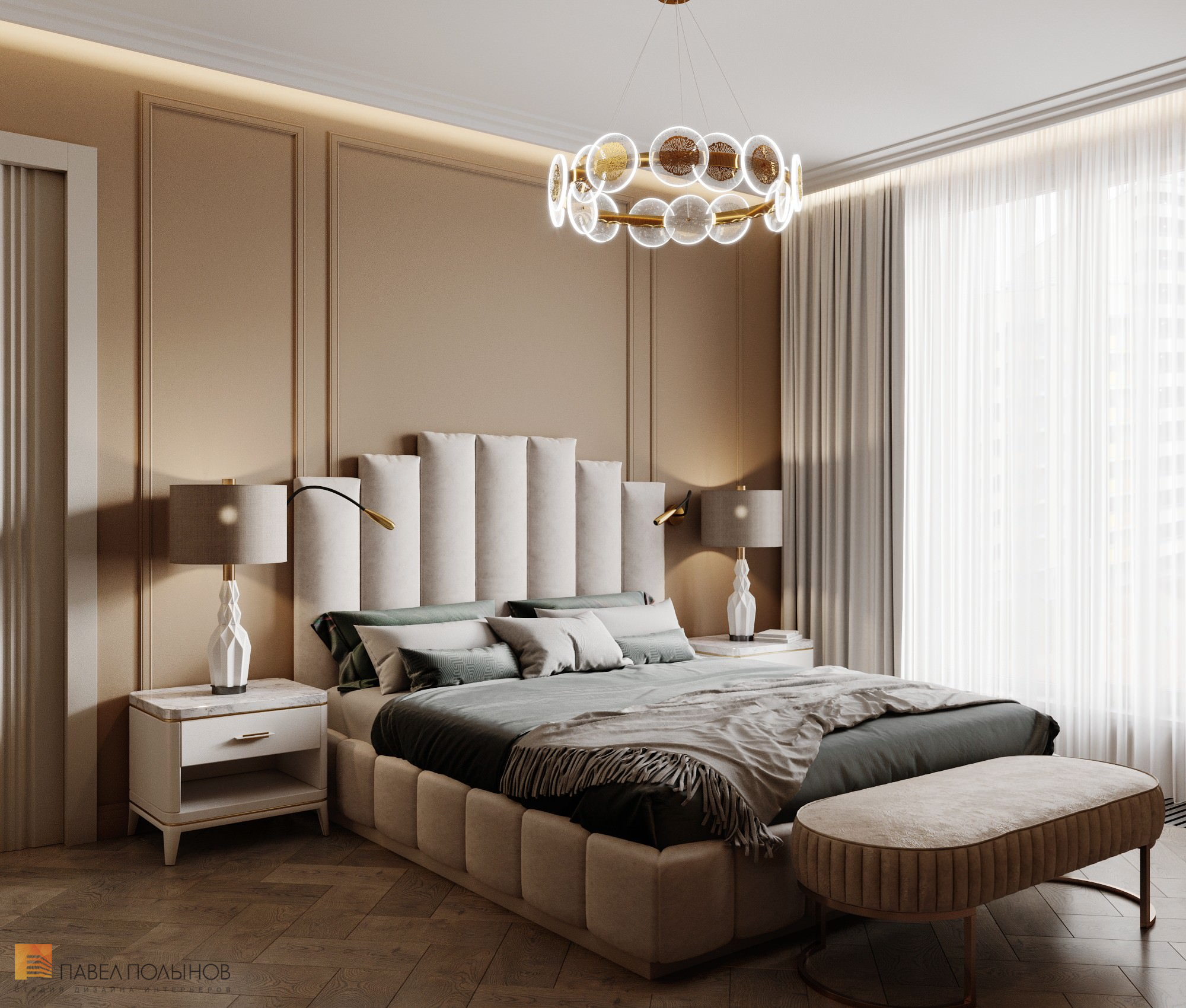 Фото интерьер спальни из проекта «Интерьер квартиры в современном стиле, 178 кв.м.»