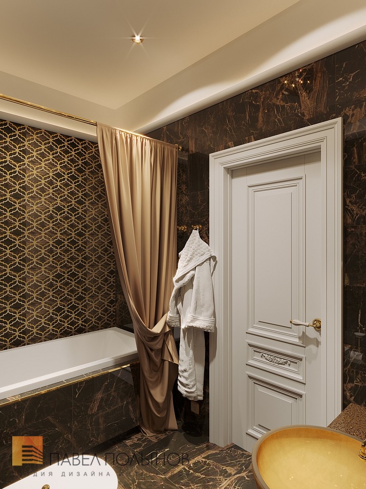 Фото интерьер ванной комнаты из проекта «Дизайн трехкомнатной квартиры в классическом стиле, ЖК Аристократ, 78 кв.м.»