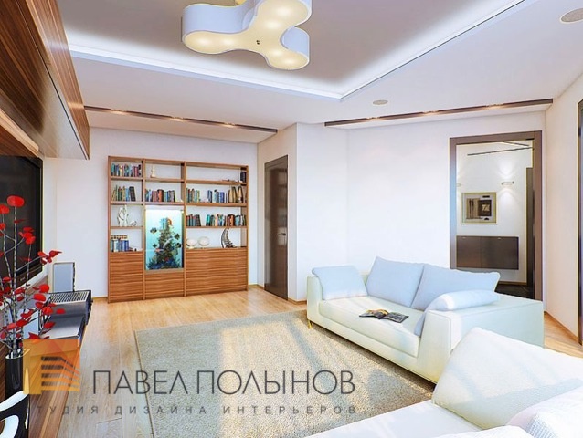 Фото гостиная из проекта «ул.Ушинского - дизайн интерьера квартиры 100 кв.м»