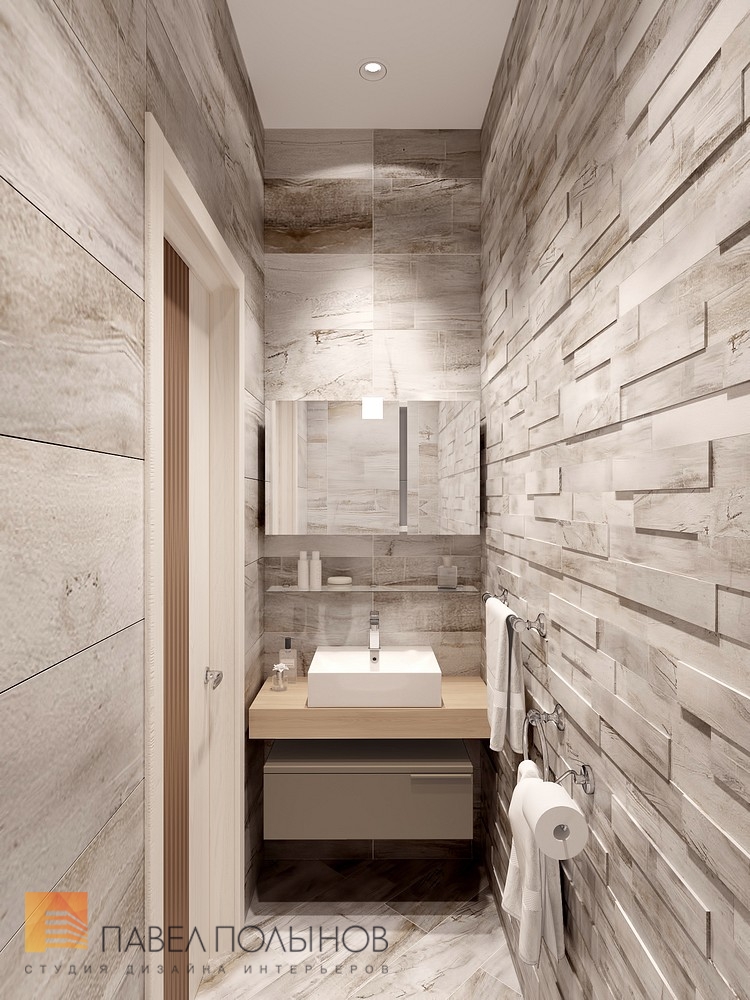 Фото дизайн санузла из проекта «Дизайн проект 1-комнатной квартиры 70 кв.м. в ЖК «Риверсайд», современный стиль»