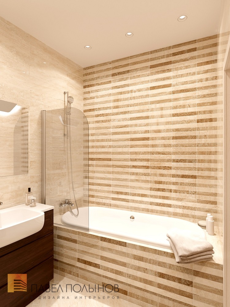 Фото дизайн интерьера ванной комнаты из проекта «Дизайн проект 1-комнатной квартиры 70 кв.м. в ЖК «Риверсайд», современный стиль»