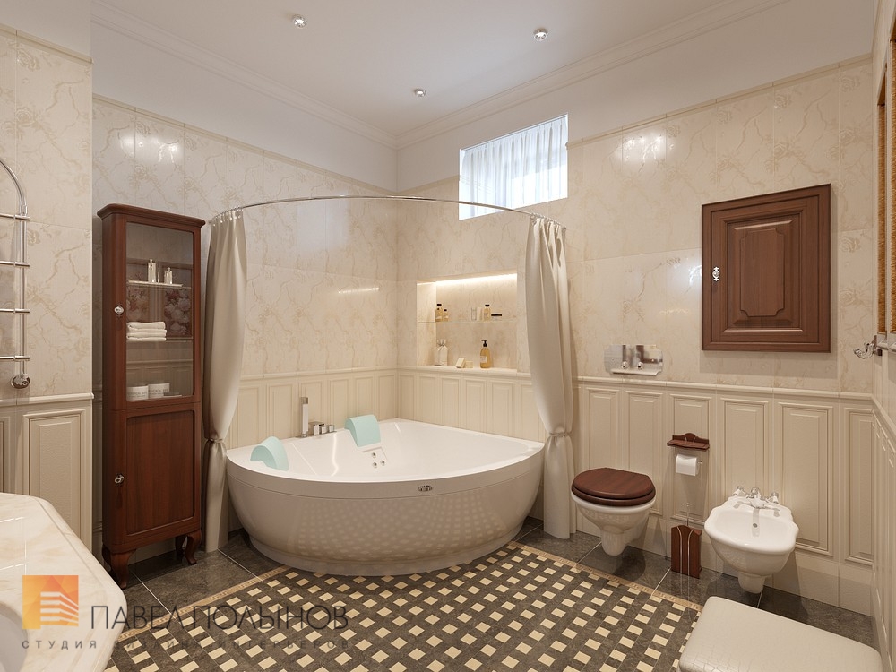Фото ванная комната из проекта «Дизайн интерьера четырехкомнатной квартиры в классическом стиле, ЖК «Duderhof club», 163 кв.м.»
