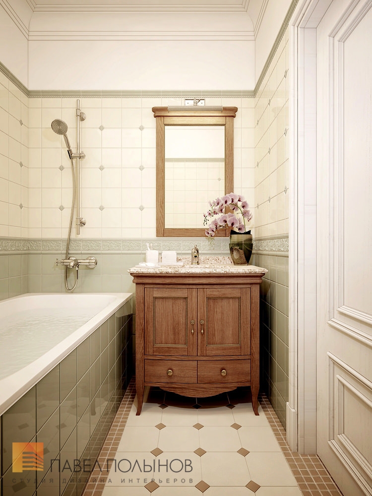 Фото дизайн интерьера ванной комнаты из проекта «Дизайн интерьера квартиры в ЖК «Орбита» на Гжатской улице, 80 кв.м»
