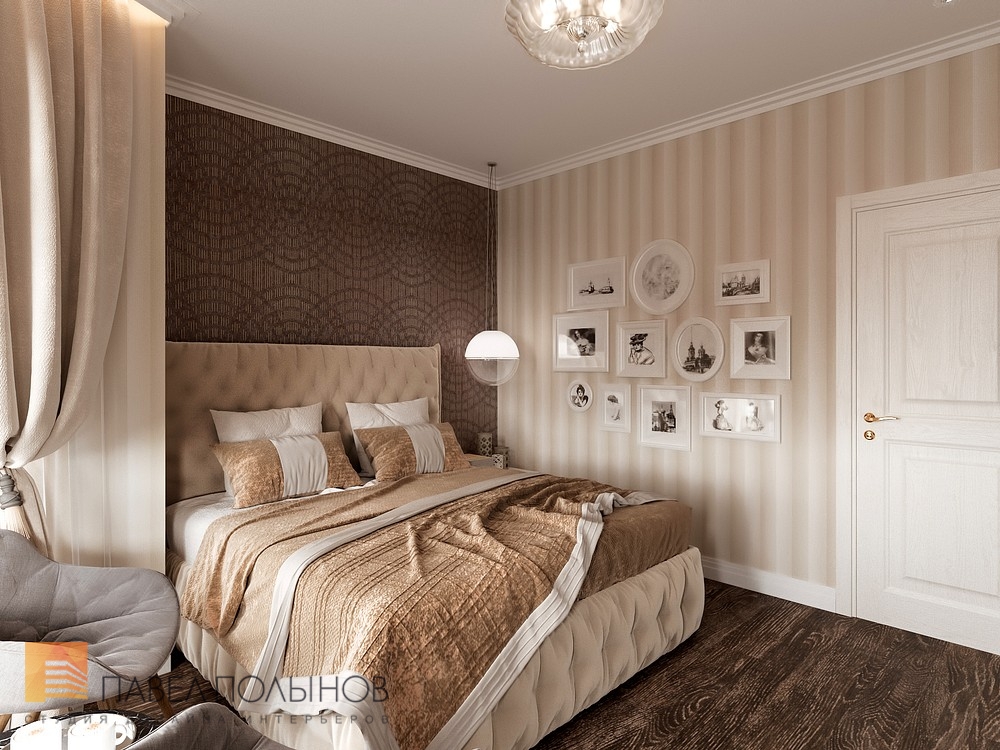 Фото интерьер спальни из проекта «Дизайн квартиры 70 кв.м. в современном стиле, ЖК «Новомосковский»»