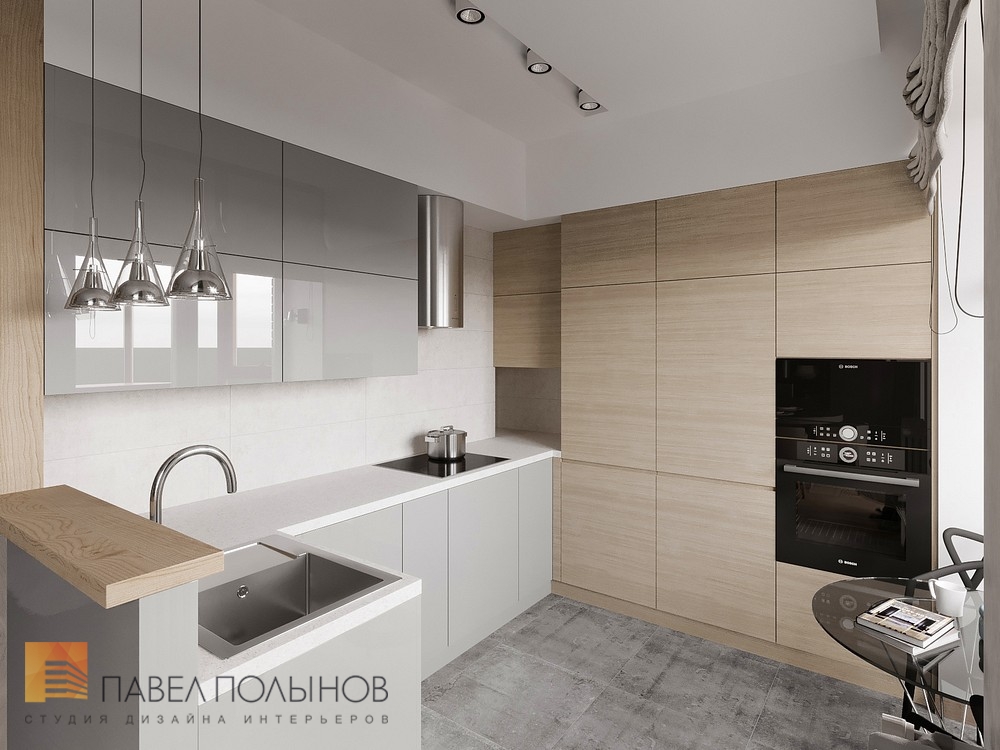 Фото дизайн кухни из проекта «Дизайн квартиры в современном стиле, ЖК «Home Sweet Home», 129 кв.м.»
