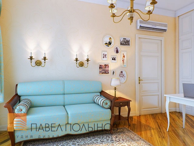 Фото дизайн интерьера кабинета из проекта «ул. Казначейская - дизайн интерьера квартиры 95 кв.м»