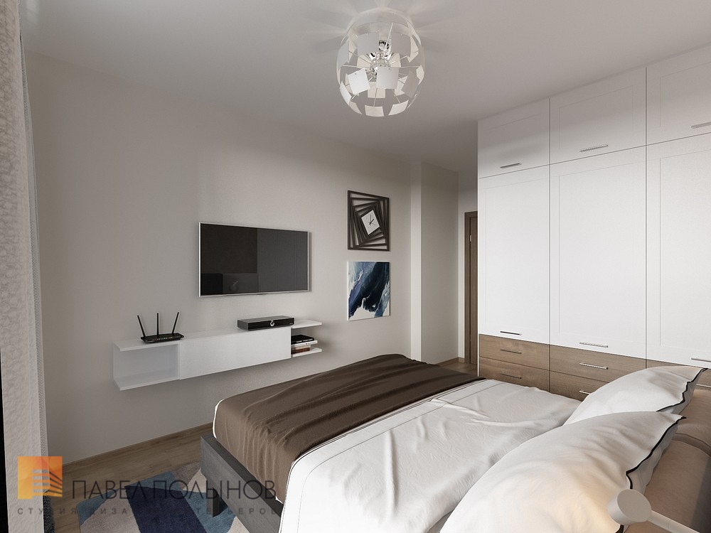 Фото дизайн спальни из проекта «Интерьер квартиры в современном стиле, ЖК «Солнечный»»