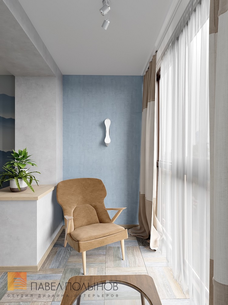 Фото дизайн лоджии из проекта «Интерьер квартиры в современном стиле, ЖК «Солнечный»»