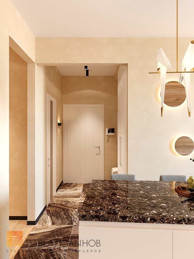 Фото холл из проекта «Дизайн проект 1-комнатной квартиры 70 кв.м. в ЖК «Риверсайд», современный стиль»