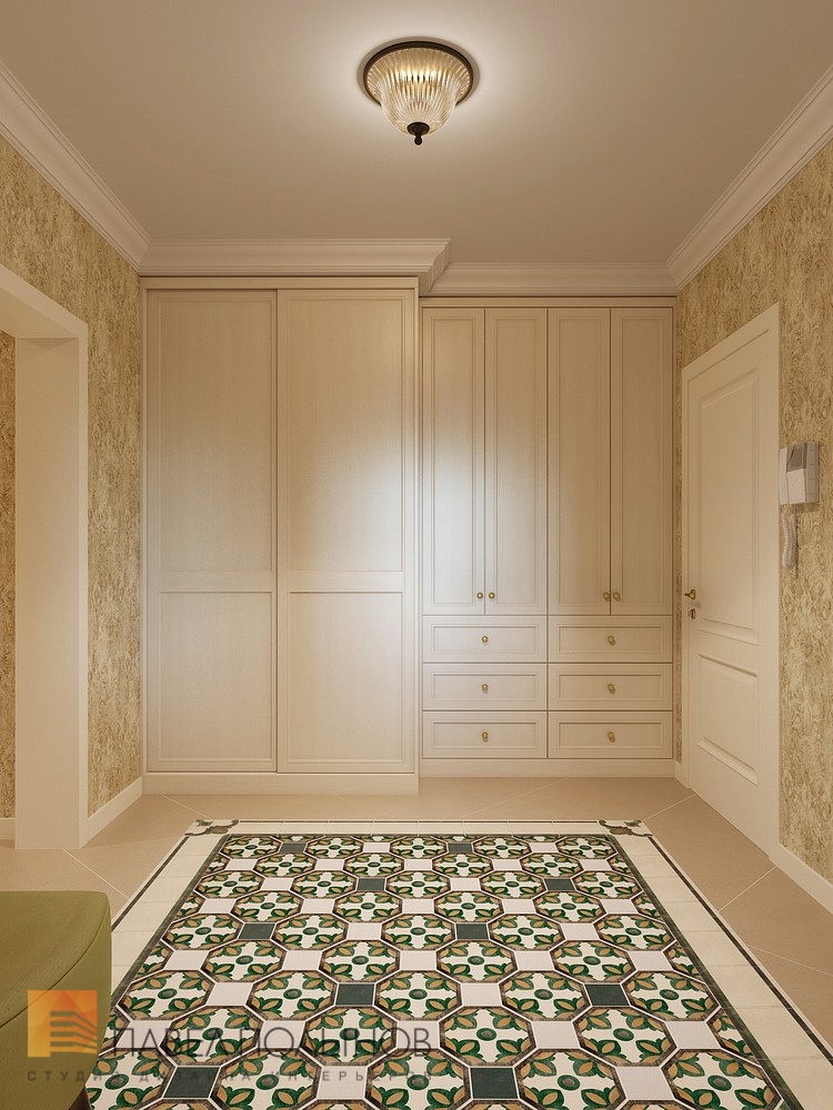 Фото дизайн холла из проекта «Квартира в классическом стиле, ЖК «Time дом у Московской», 120 кв.м.»
