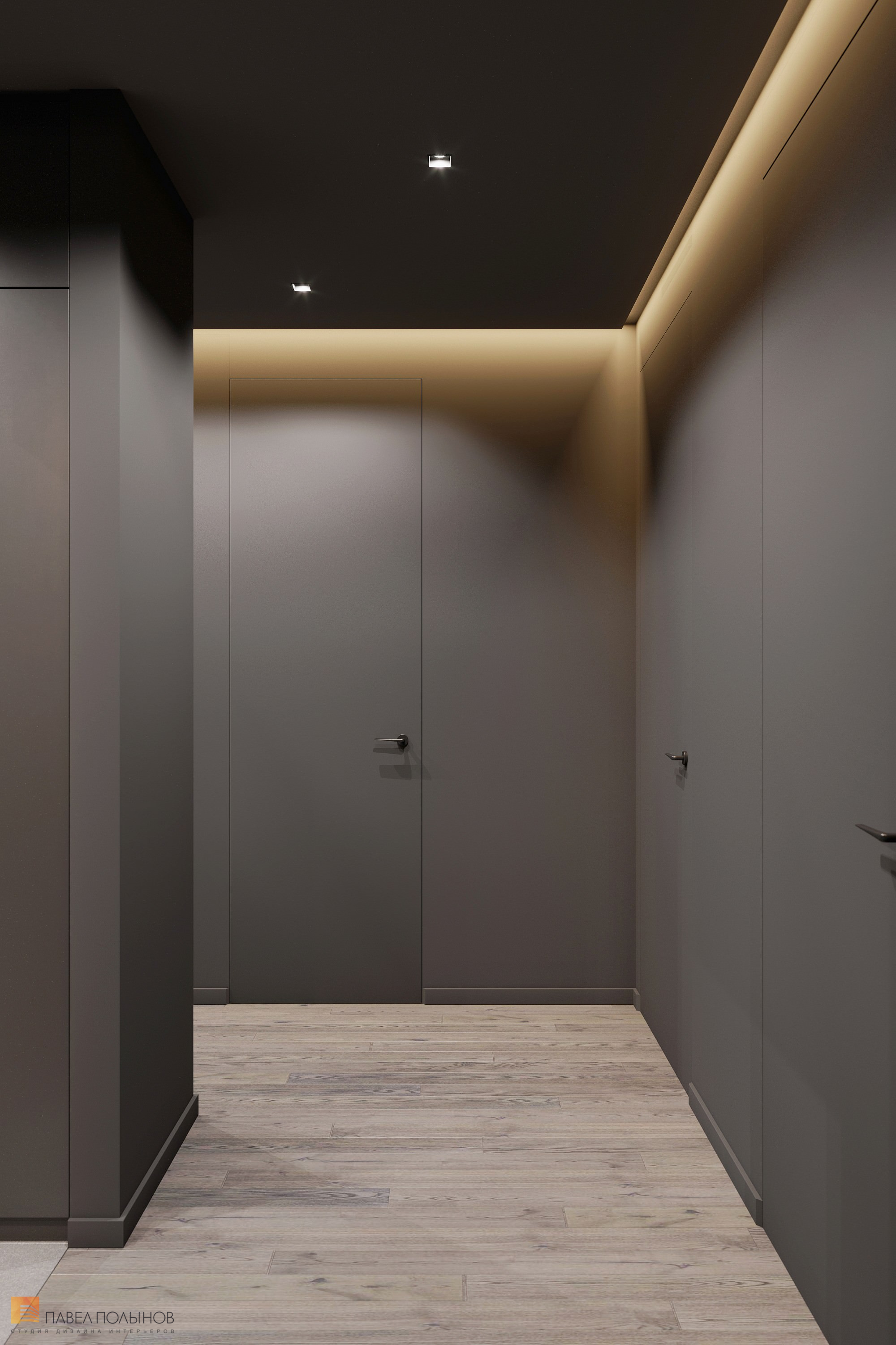 Фото дизайн коридора из проекта «Интерьер квартиры в современном стиле, ЖК «Символ», 64 кв.м.»