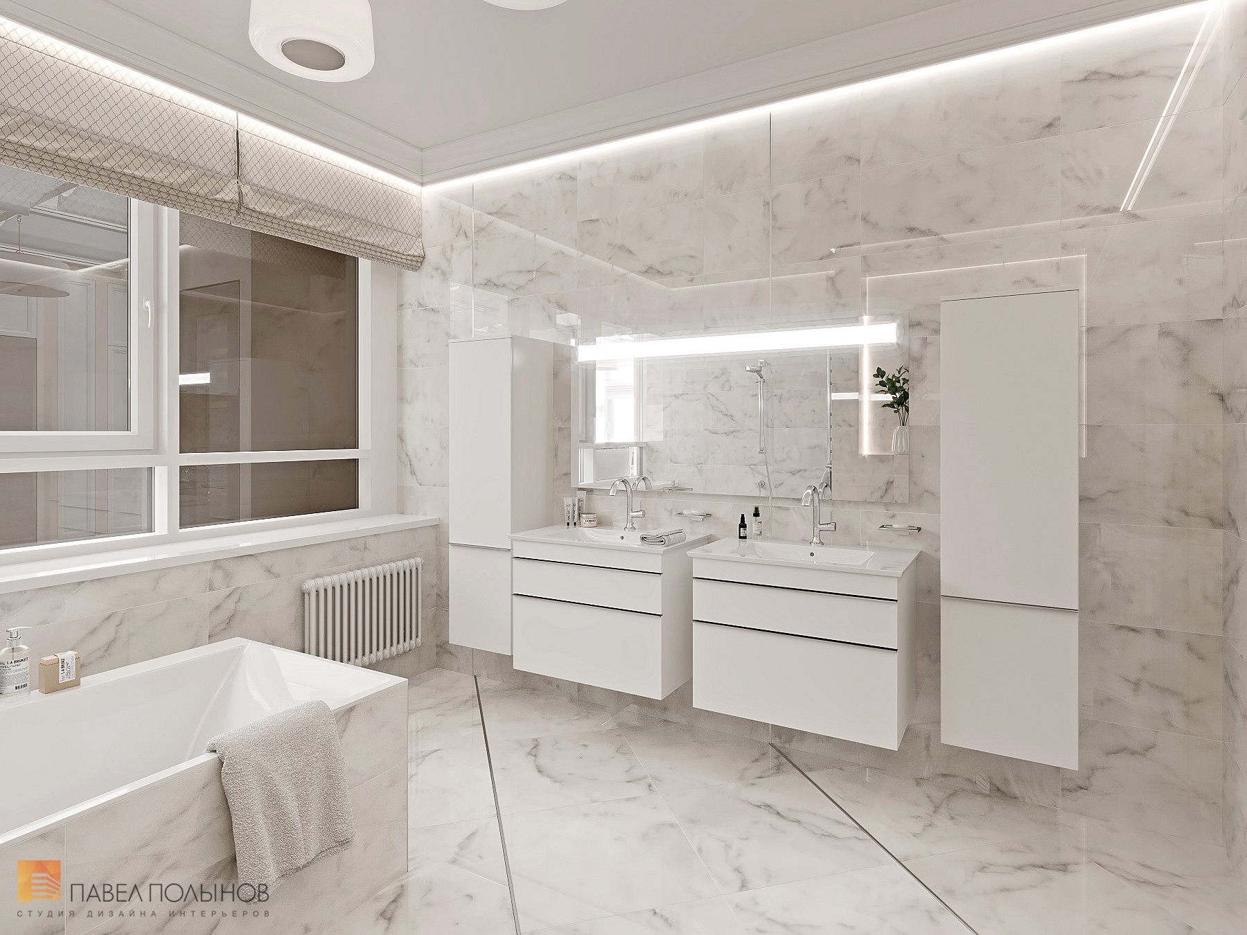 Фото ванная комната из проекта «Интерьер квартиры 200 кв.м. в стиле Ар-деко, ЖК «Граф Орлов»»