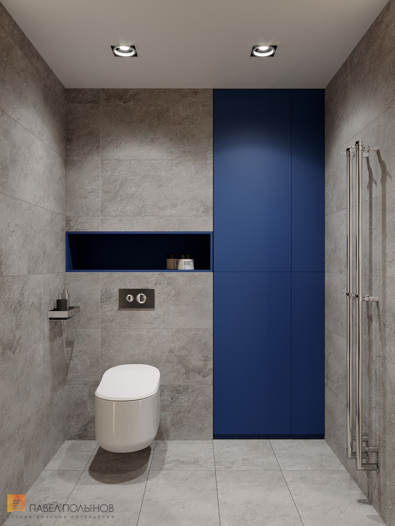 Фото ванная комната из проекта «Дизайн интерьер квартиры в ЖК «Кремлевские звезды», современный стиль, 133 кв.м.»