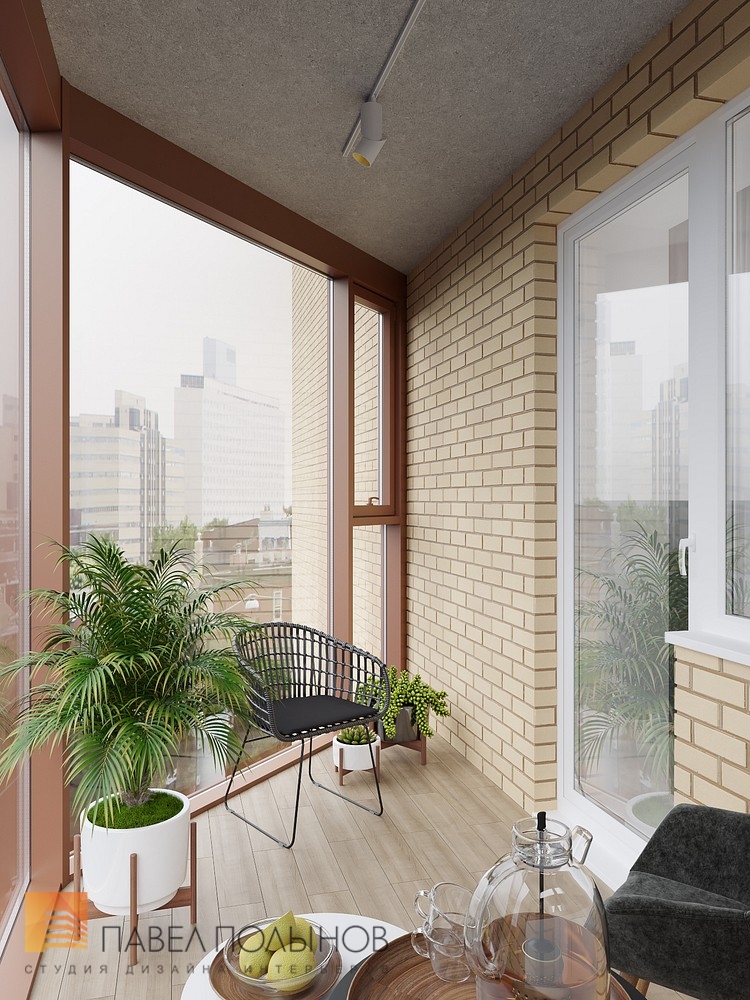 Фото балкон при спальне из проекта «Дизайн квартиры в современном стиле, ЖК «Home Sweet Home», 129 кв.м.»