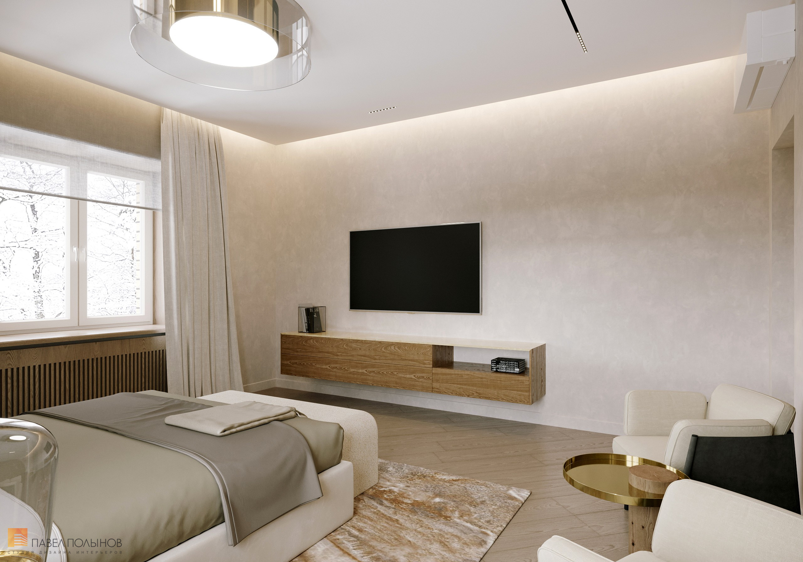 Фото дизайн интерьера спальни из проекта «Дом в Апрелевка парк, 245 кв.м.»