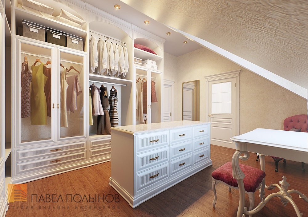 Фото интерьер гардеробной комнаты из проекта «Гардеробные комнаты»