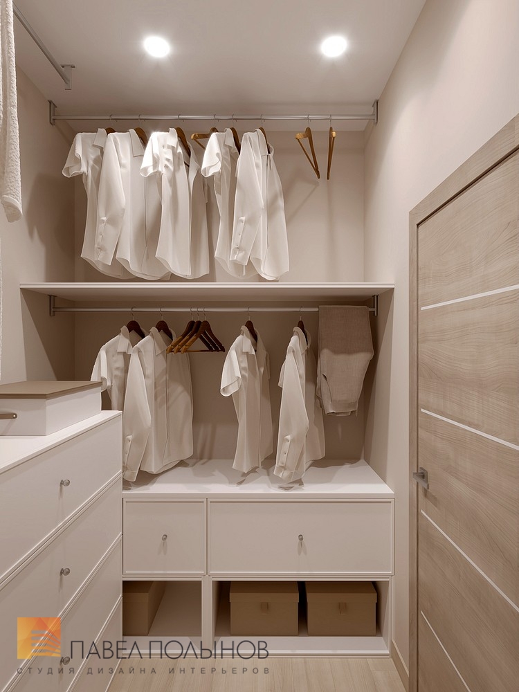 Фото интерьер гардеробной из проекта «Дизайн квартиры в современном стиле, ЖК «Home Sweet Home», 129 кв.м.»