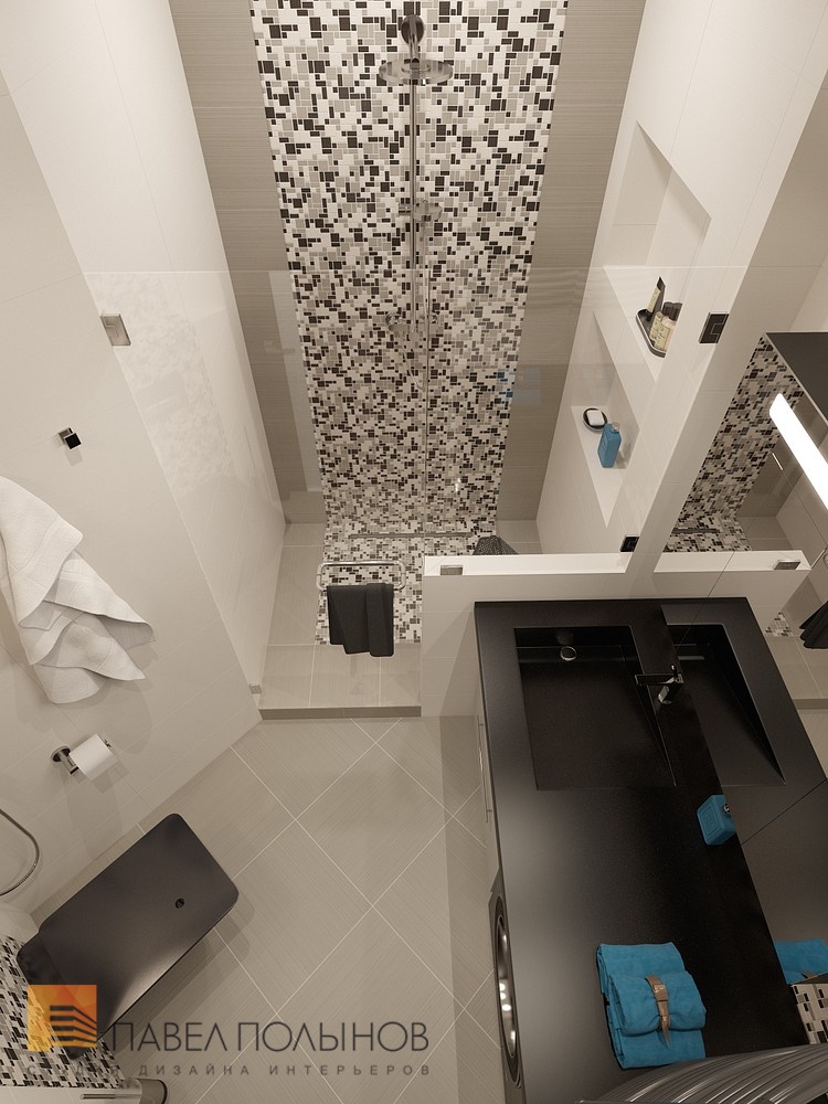 Фото дизайн ванной комнаты из проекта «Дизайн интерьера квартиры в ЖК «Никитинская усадьба», 40 кв.м.»