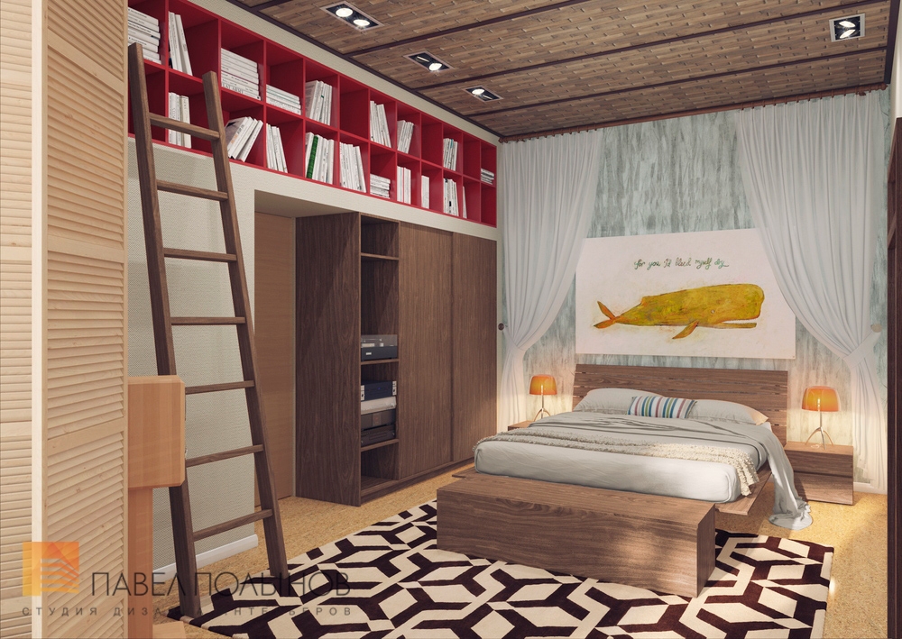Фото спальня из проекта «г. Москва, Таунхаус в поселке «Ангелово», 143 кв.м»