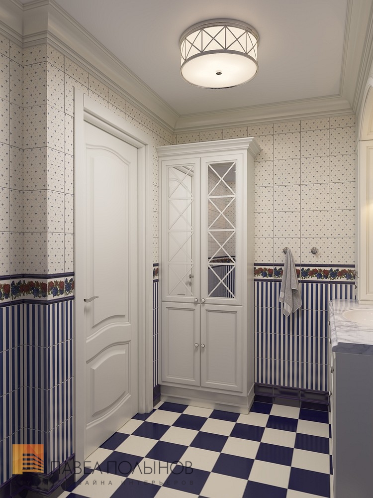 Фото интерьер ванной комнаты из проекта «Интерьер пятикомнатной квартиры в стиле неоклассики с элементами прованса и шебби-шик, 104 кв.м.»