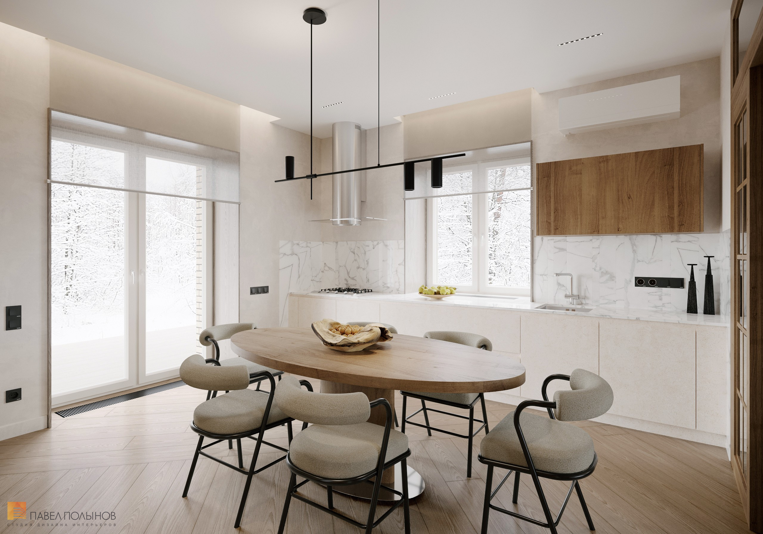 Фото дизайн кухни-столовой из проекта «Дом в Апрелевка парк, 245 кв.м.»