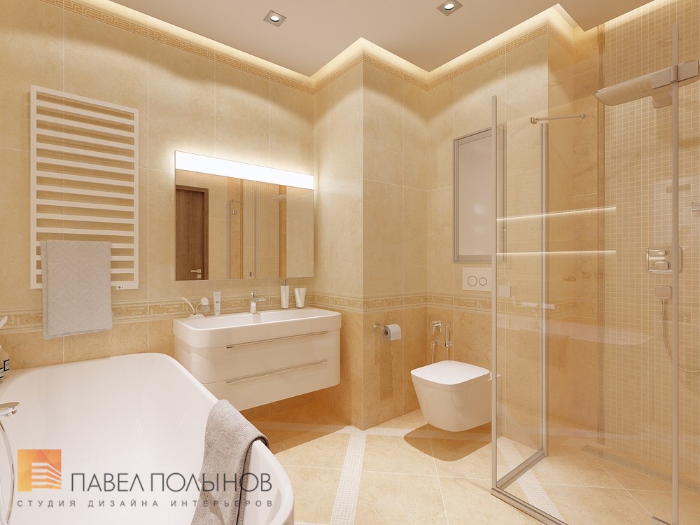 Фото дизайн ванной комнаты из проекта «Ванные комнаты»