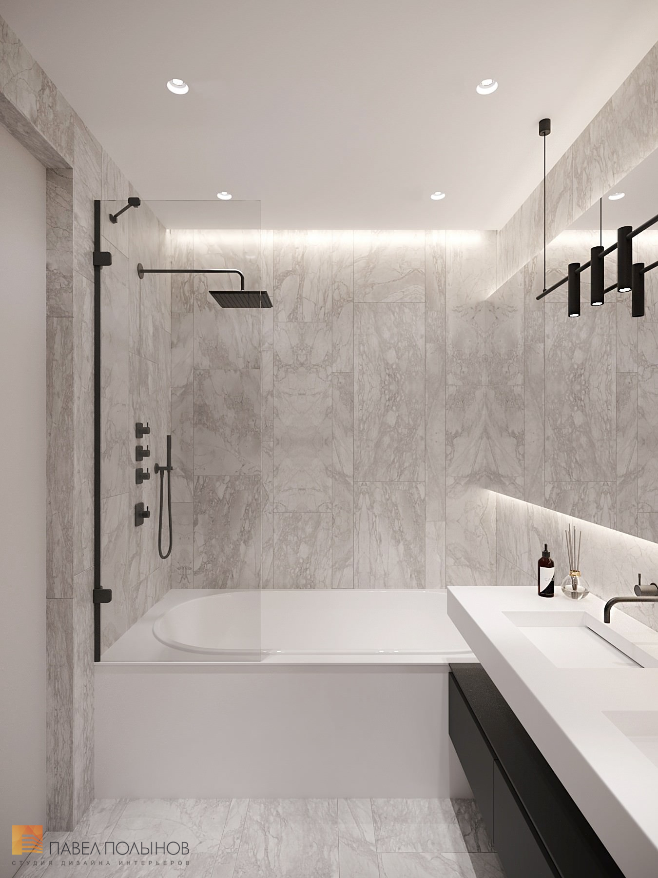 Фото интерьер ванной комнаты из проекта «Просторная квартира в современном стиле, ЖК «Duderhof Club», 146 кв.м.»