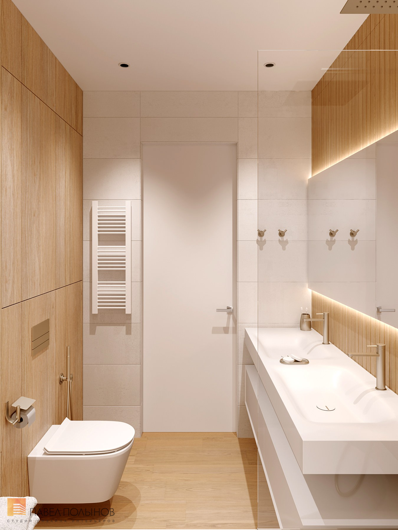 Фото дизайн интерьера ванной комнаты из проекта «Квартира в современном стиле, ЖК «Дом на Зелейной», 142 кв.м.»
