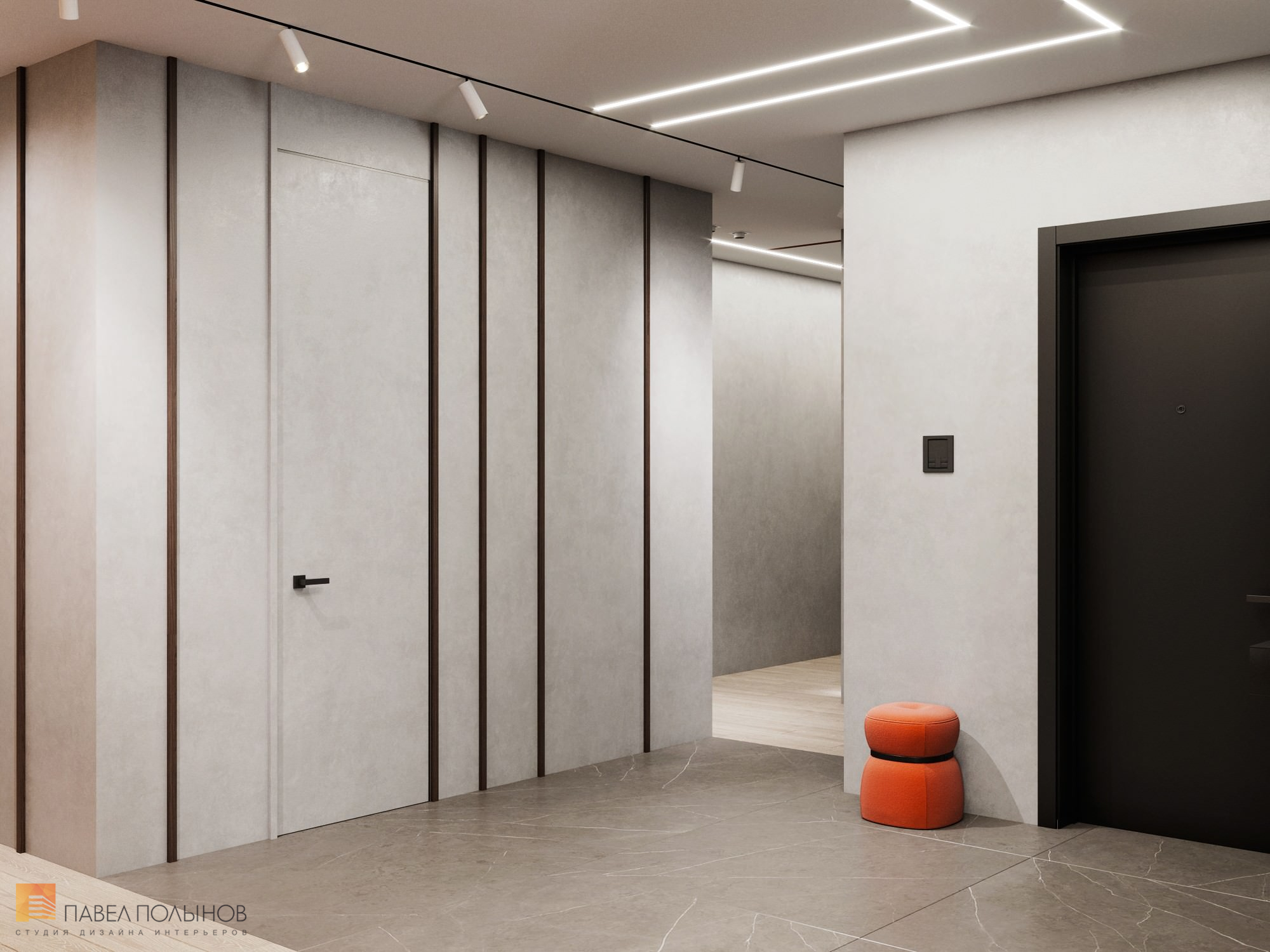 Фото дизайн интерьера прихожей из проекта «Дизайн интерьера квартиры в ЖК «Крестовский Deluxe», современный стиль, 233 кв.м.»