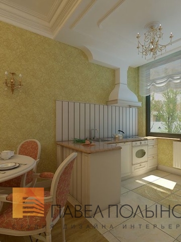 Фото  дизайн кухни из проекта «Выборгское шоссе - дизайн интерьера квартиры 115 кв.м»