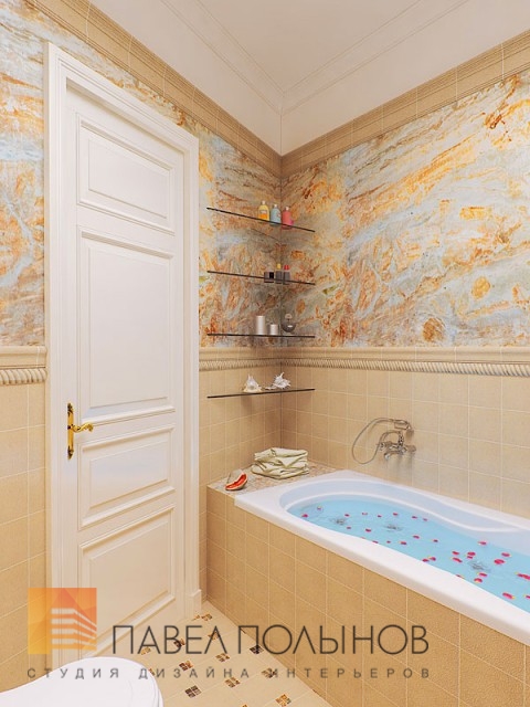 Фото интерьер ванной комнаты из проекта «ул. Казначейская - дизайн интерьера квартиры 95 кв.м»
