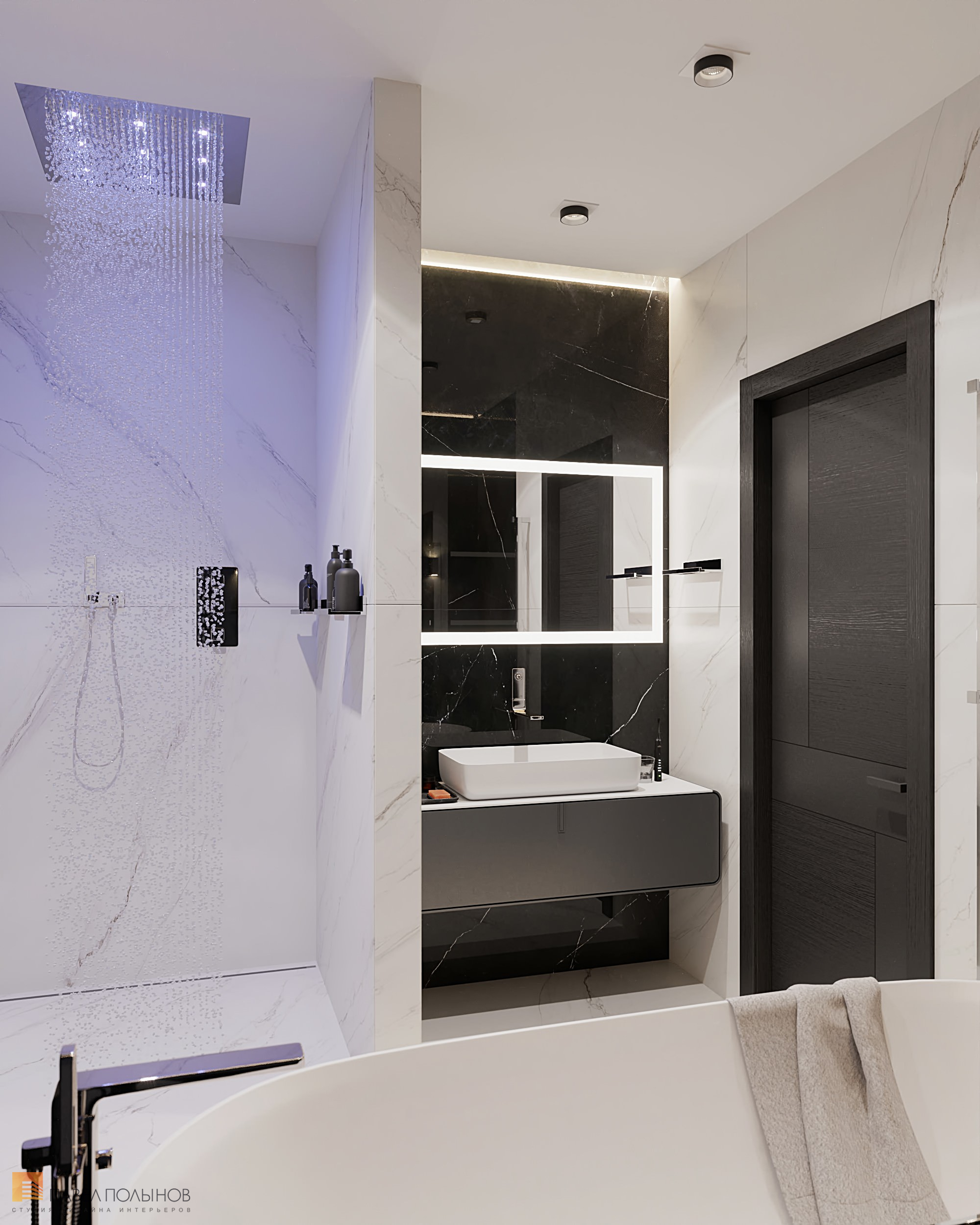 Фото интерьер ванной комнаты из проекта «Интерьер квартиры в современном стиле, ЖК «Остров», 90 кв.м.»