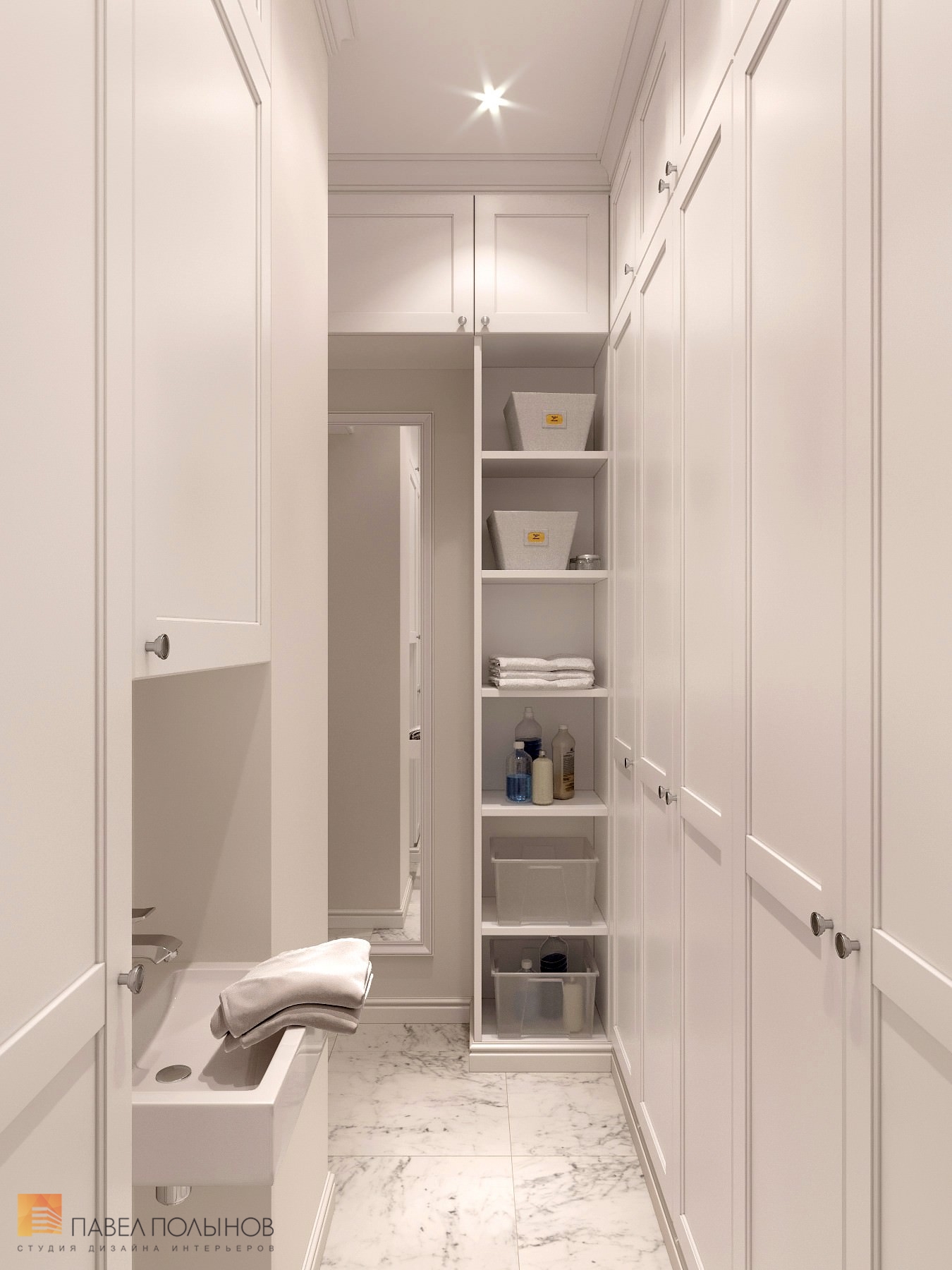 Фото дизайн хозяйственной комнаты из проекта «Интерьер квартиры в стиле американской классики, ЖК «Duderhof club», 188 кв.м.»